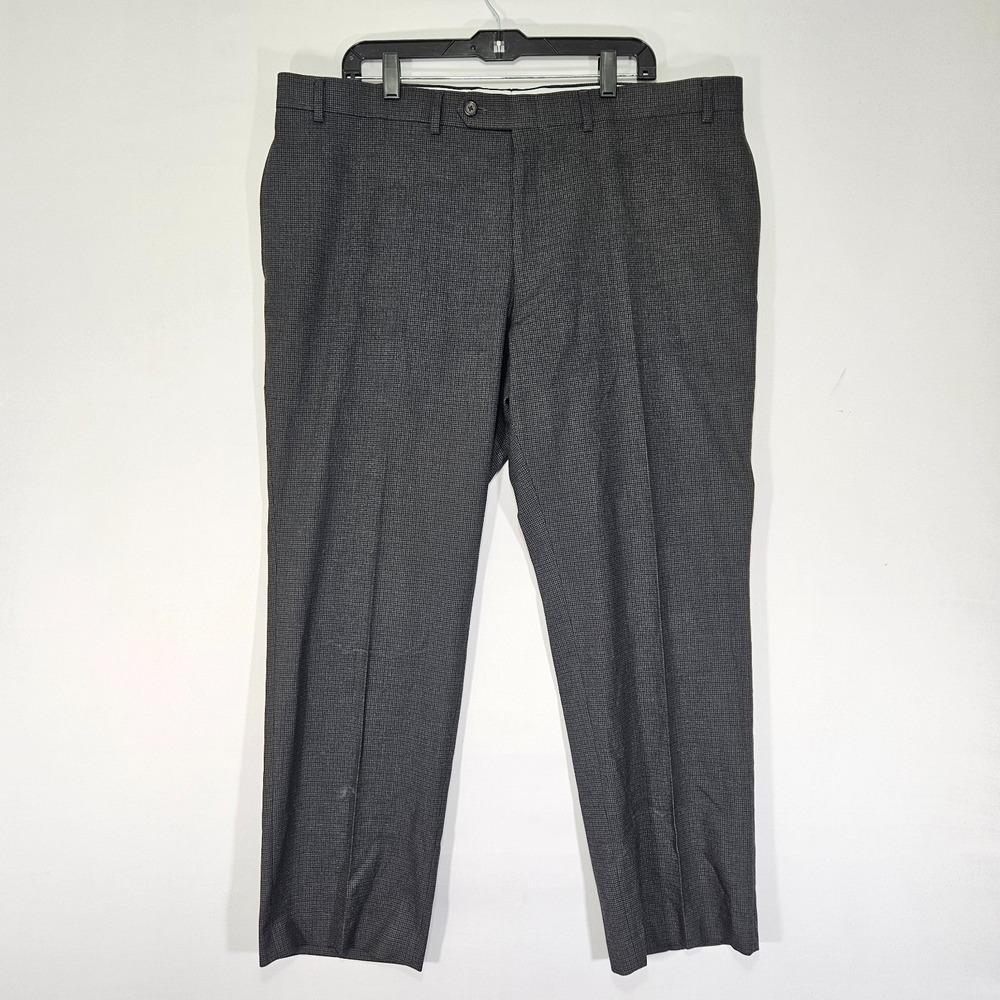 Ralph Lauren Men's Dress Pant Flat Front Polyester Blend Houndstooth 42x30
